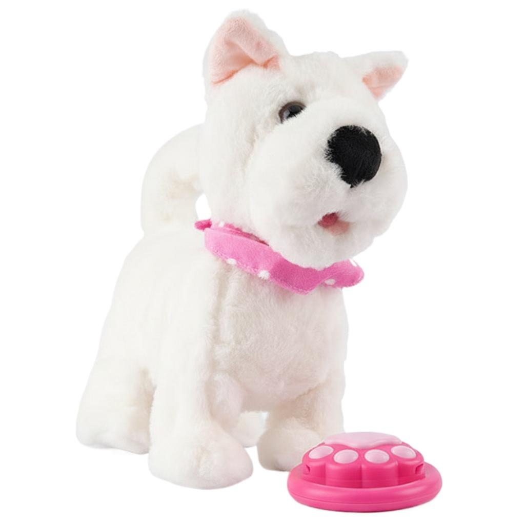 Walking Dog Repeats What You Say Realistic Licking Tongue Interactive Musical Puppy Robot Stuffed Animal Dog for Kids Toddlers