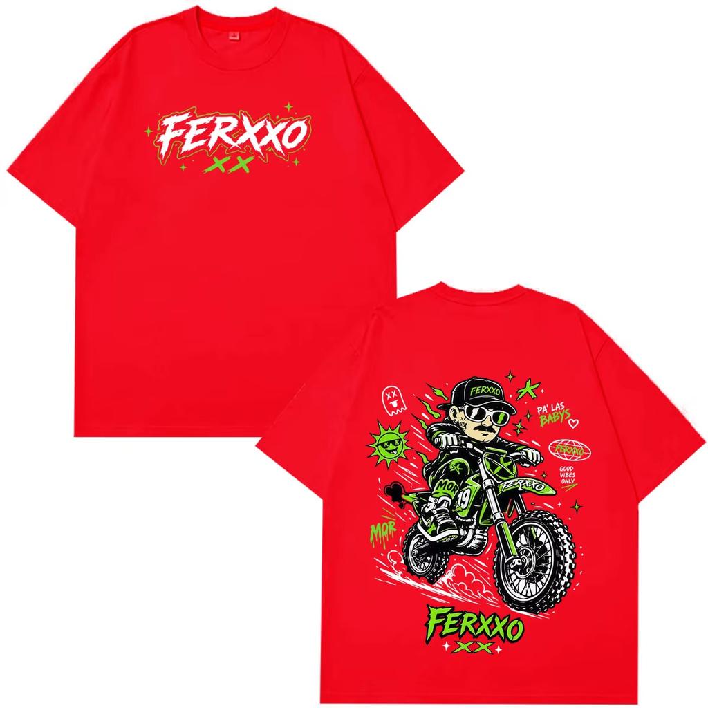 Summer Feid Ferxxo 2026 Tour Printed TShirt Unisex Hip Hop Short Sleeve Casual Loose Cotton Gothic Punk Top Tshirt