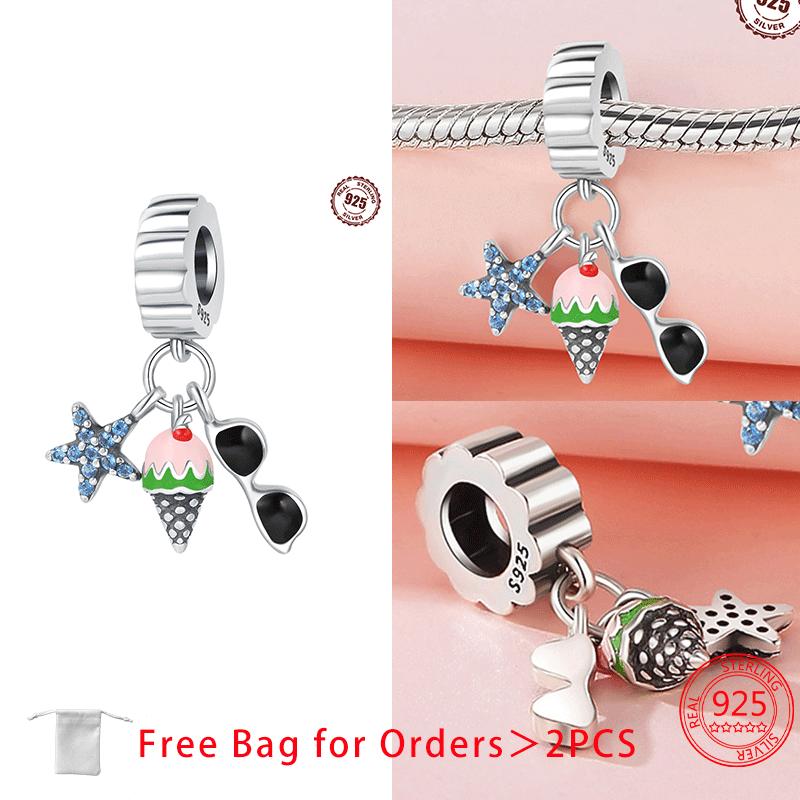Authentic Copper Summer Coconut Cocktail Wine Coffee Charm Bead Charms Bead Charms Pendant Compatible With Women Bracelets Do It Yourself Jewellery De