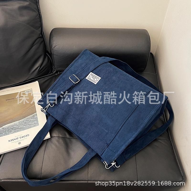 Computer bag corduroy shoulder bag handbag  new tote bag fashion messenger bag large capacity