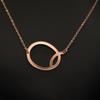 Kvinne 26 engelske bokstaver Ornament Ripple Chain Personlig brevkjede