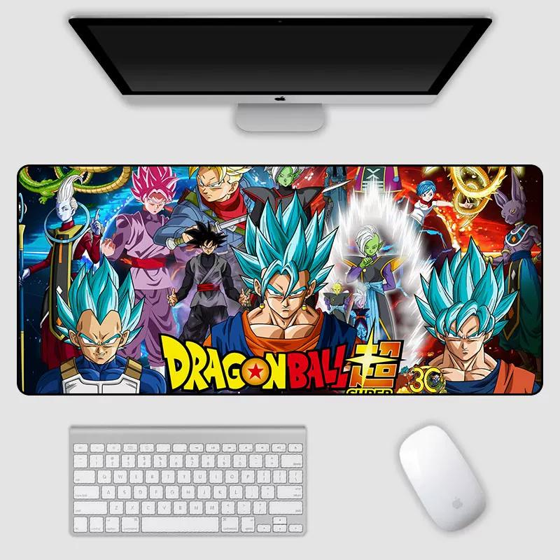 2026 Dragon Ball Leather Mouse Pad Son Goku Printing Pattern Large Size Game Gaming Keyboard Pad Boys Office Animation Non-slip Table Mat