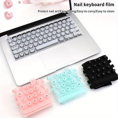 Silicone Laptop Keyboard Film Long Nails Convenient Typing Artifact Protects Manicure Available Press On Nails Key Caps