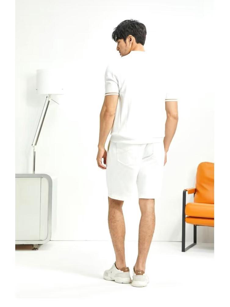 New Arrival Men's Summer Ice Silk Breathable Anti-Wrinkle Light Business Casual Lapel Short-Sleeve Polo Shirt