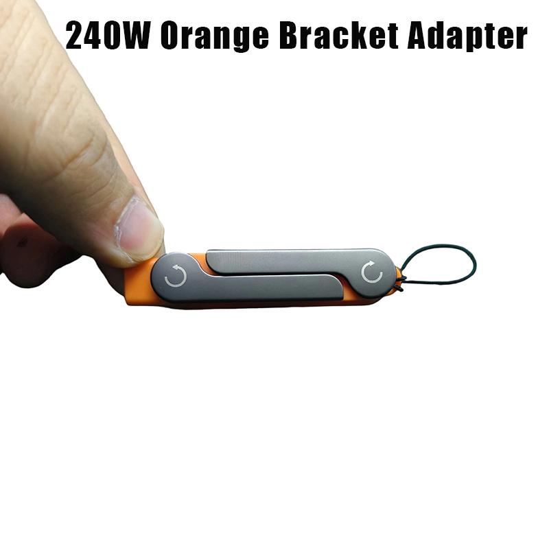 Type C Phone Charging Bracket Adapter 240W Fast Charging OTG Type-C Male To USB-C Female Converter With Foldable Holder