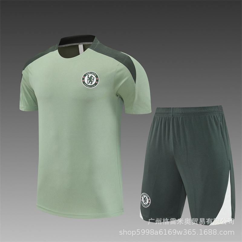 Chelsea Training Jersey Long Sleeve Half-Zip Soccer Shirt Adults Kids Camo Print Breathable Modal Fabric