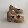 Temperament women Mary Jane single shoes spring new versatile not tired feet word high heels