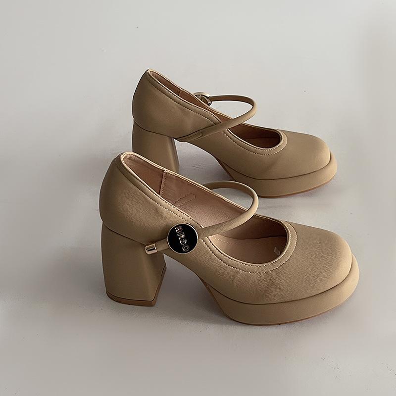 Temperament women Mary Jane single shoes spring new versatile not tired feet word high heels