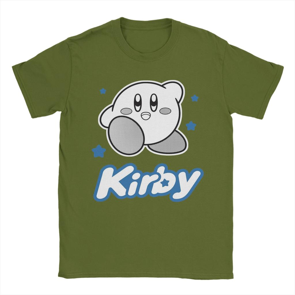 Herren T-Shirt Kirbys Blaue Sterne Hipster 100% Baumwolle T-Shirts Kurzarm T-Shirts Rundhals Kleidung Bedruckt
