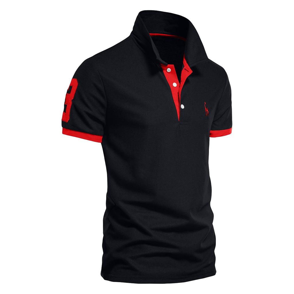 Men's Summer Button Lapel Loose Short Sleeve Top Men's Casual Fashion Top