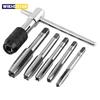 T-Handle Wrench M3 M4 M5 M6 M8 Hand Tap Reamer Thread Tapping Tool Set Adjustable Machine Screw Thread Tapping Drill Bit