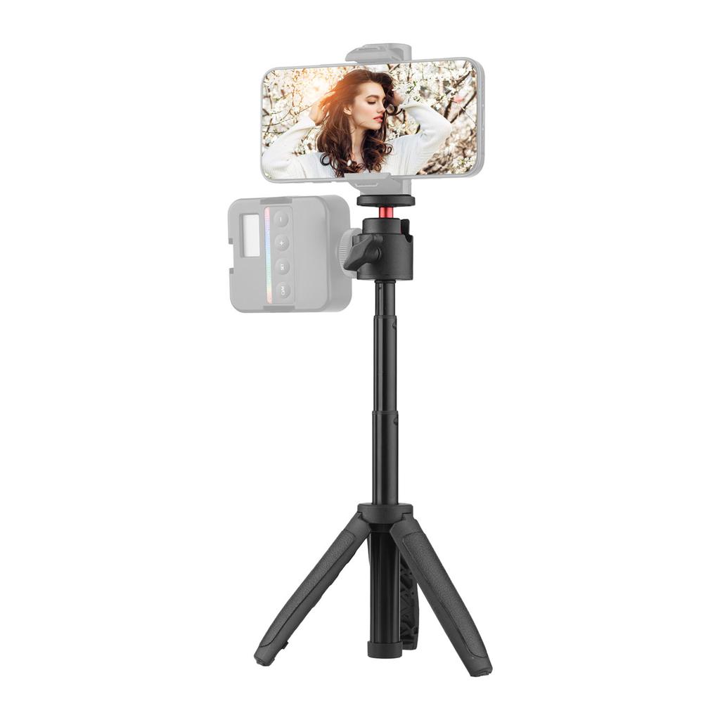 Lightweight Portable Mini Tripod Extendable Tripod Stand Handle Grip with 4 Levels of Adjustable Height for Phone