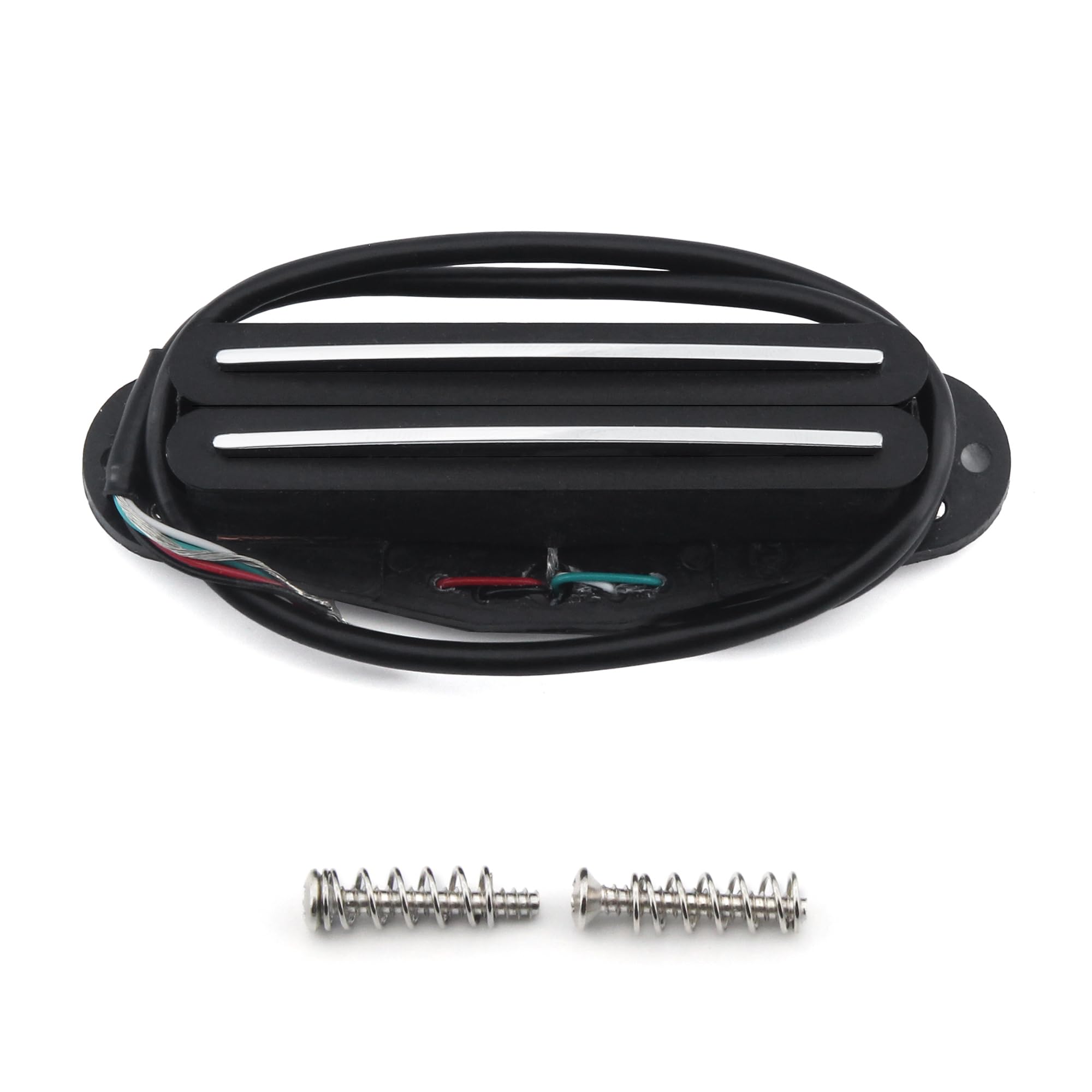 

FLEOR Dual Hot Rail Humbucker Single Coil Size Guitar Humbucker Pickup (6-7K) Black Fits Fender Stratocaster, Squier, Tele, and Electric Guitars