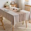 Cotton Linen Rustic Tablecloth Waterproof Rectangle Table Cover with Tassel For Home Birthday Party Dinning Table Decoration