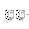 Buyee 925 Sterling Silver Heart Earring Light White Black Acrylic Sweet Earring for Woman Girl Fashion Fine Jewelry Earring
