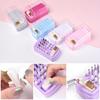 2 in 1 Nail Drill Bit Holder & Nail Drill Bit Cleaner Brush Case 30 Holes Dustproof Nail Drill Bit Display Stand Organizer Box Manicure Drill Bits