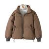 Women's Quilted Puffer Jacket Casual Baggy Zip Up Padded Down Coat Winter Thick Warm