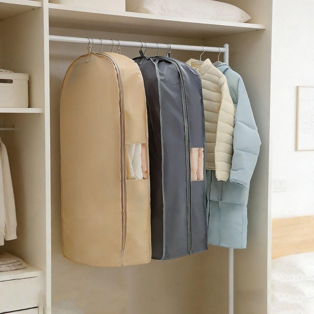 Visible Down Jacket Compressed Dust Cover Protective Dust-proof Hanging Compression Bag with Zipper Space Saving