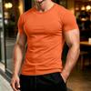 Men's Fashion Cotton Neck Short Sleeve T-Shirt for Everyday Casual Wear