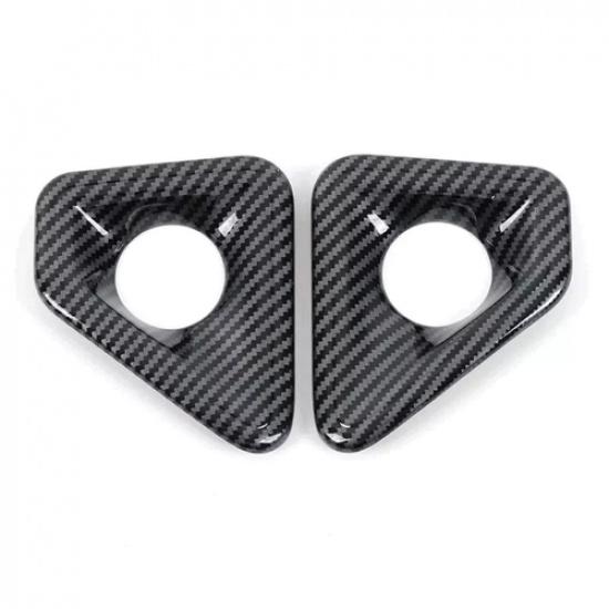Carbon Fiber Rear Door Speaker Frame Cover Trim 2pcs For Toyota Crown -2024
