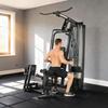 Power Rack Stazione Fitness con Lat Pulldown Barra Butterfly Pesi 65kg Cavo fino a 120kg