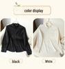 Women's Jacquard High Collar Satin Shirt, Chinese Style Long Sleeve Temperament Top for Spring.