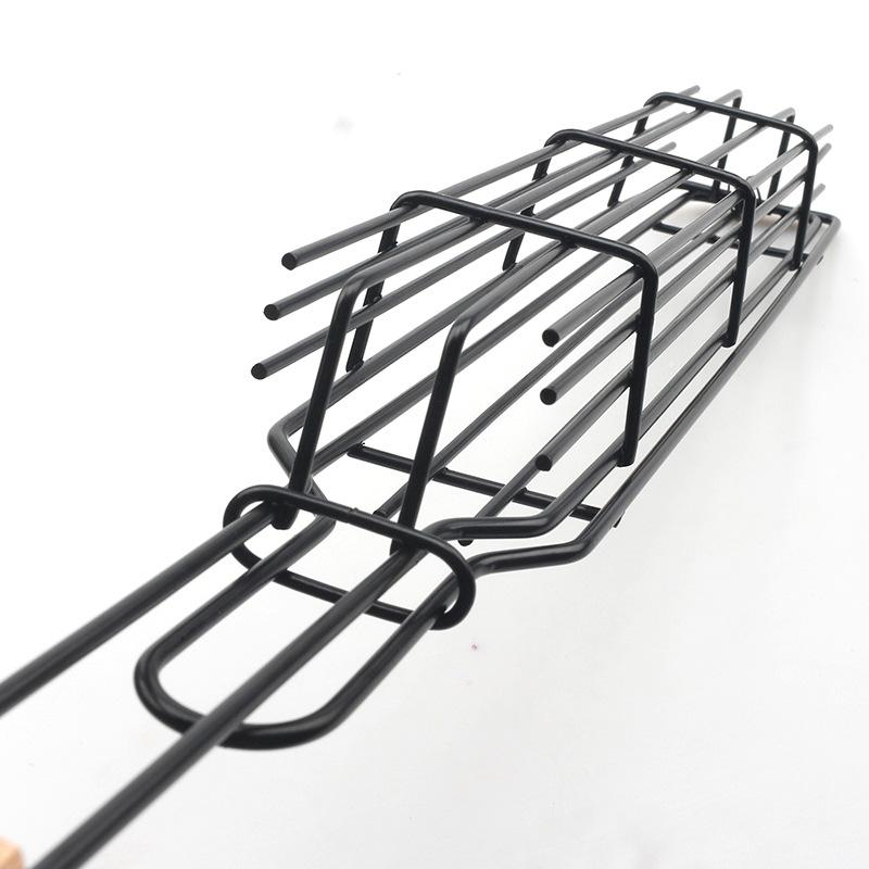 Barbecue Net Wooden Handle Sausage Clip Barbecue Basket Barbecue Clip Barbecue Tool Barbecue Rack