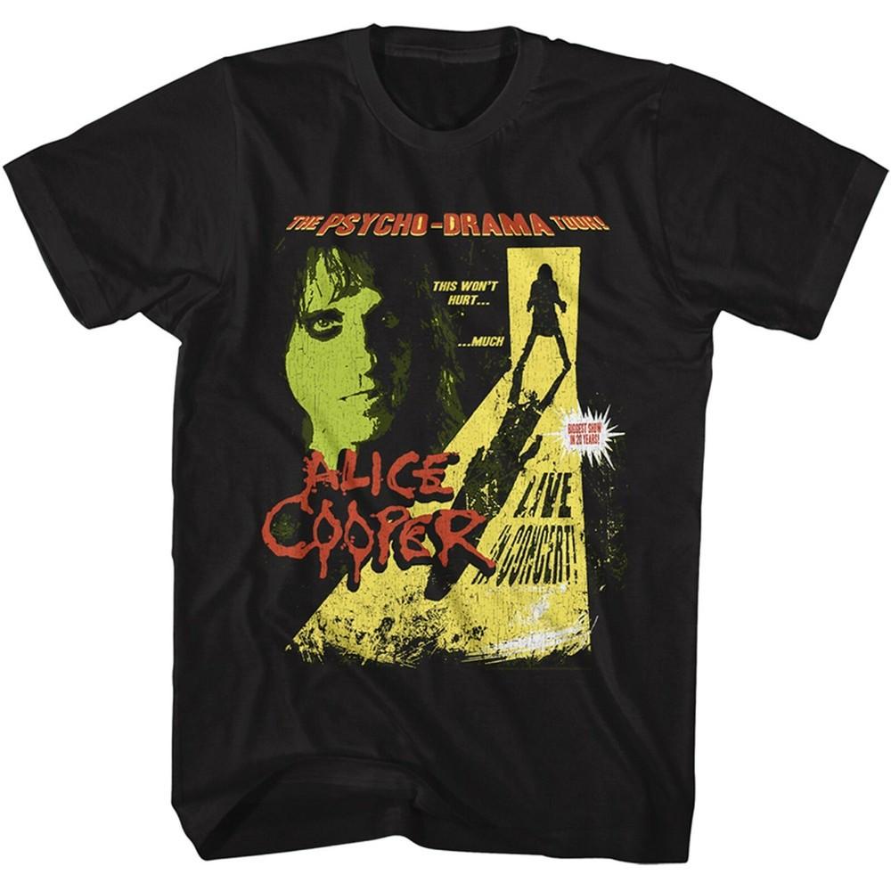ALICE COOPER cd lgo THE PSYCHO DRAMA TOUR Official SHIRT XL New won t hurt much Unisex T-Shirt L
