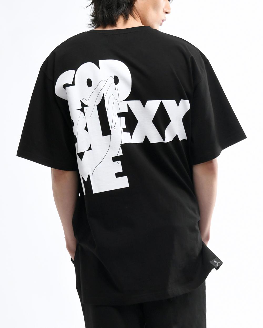 Black Smith Godblexxme Oversize Fit Slit T-Shirt Black