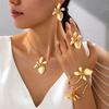 The New Self-developed Elegant and Simple Design Feels Fresh and Sweet Golden Flower Jewelry