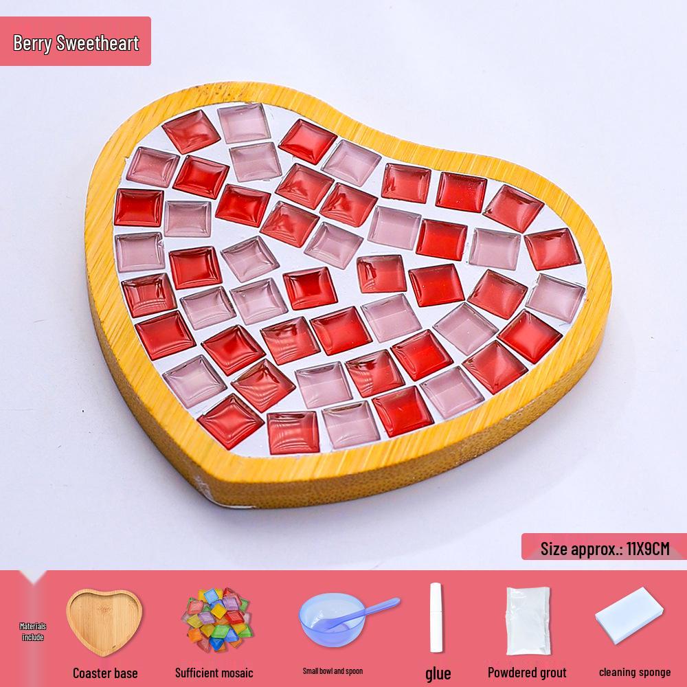 DIY Mosaic Coaster Kit: Creative Glass Sticker Craft for Kids & Adults