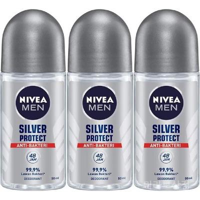 Men Men's Deodorant Roll-on Silver Protect 50ml 3pcs