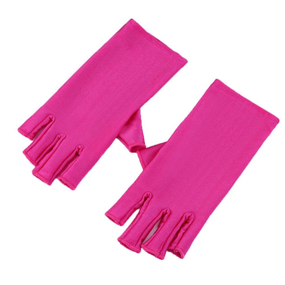 

Colorful Manicure Radiation Proof Glove Protect Mittens Nail Painting Gloves Anti -Uv Rays Led Lamp рожевий червоний колір