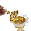 Crystal Incense Burner Metal Arabian Diffuser Bakhoor Oud Sandal Cone Charcoal Censer Ramadan Gifts for Yoga Spa Home Decor