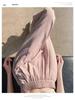 Petite Pink Lace Trim Wide Leg Women's Spring Summer Pants
