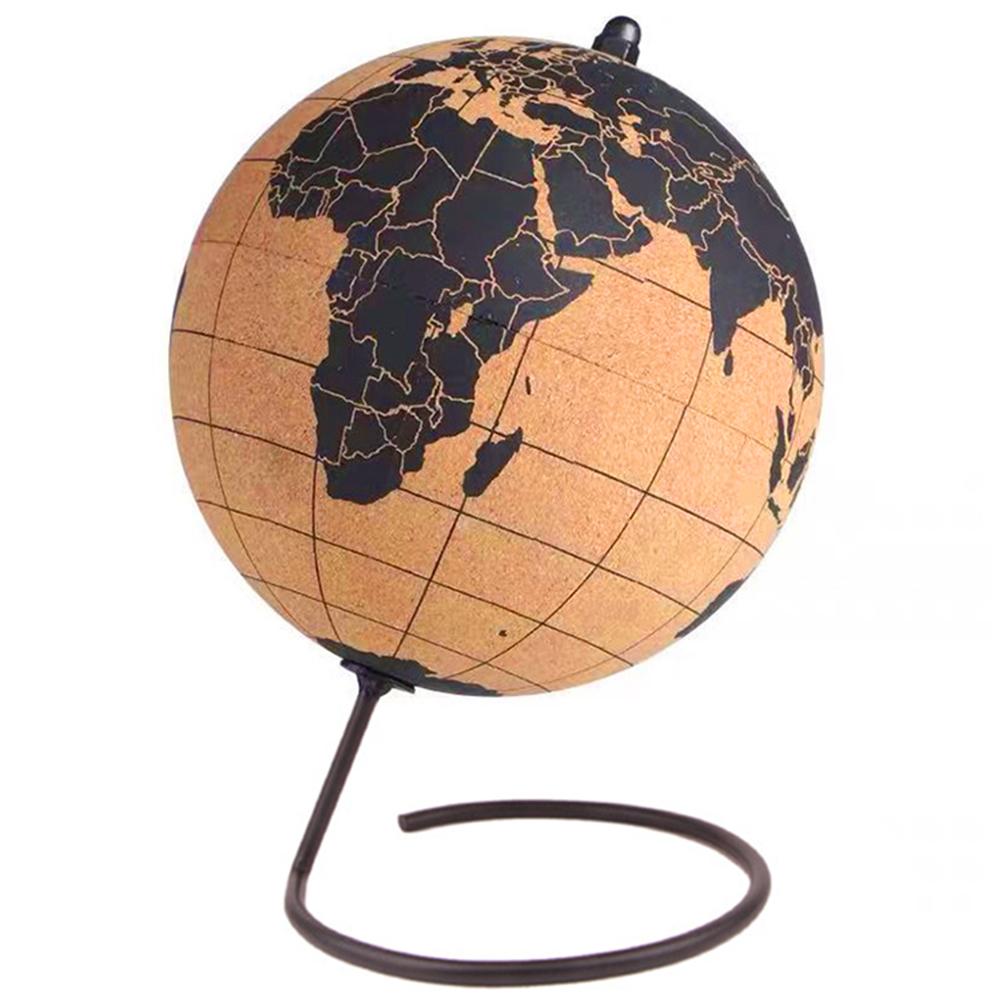 Korkträ Roterande Globkartor Hemkontorsdekoration Världskarta Geografikarta Glober