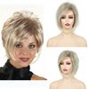 Synthetic Blonde Wigs with Bangs Natural Wig for Women Short Bob Straight Hair Wigs Female Cosplay Halloween Costume Lady Wig