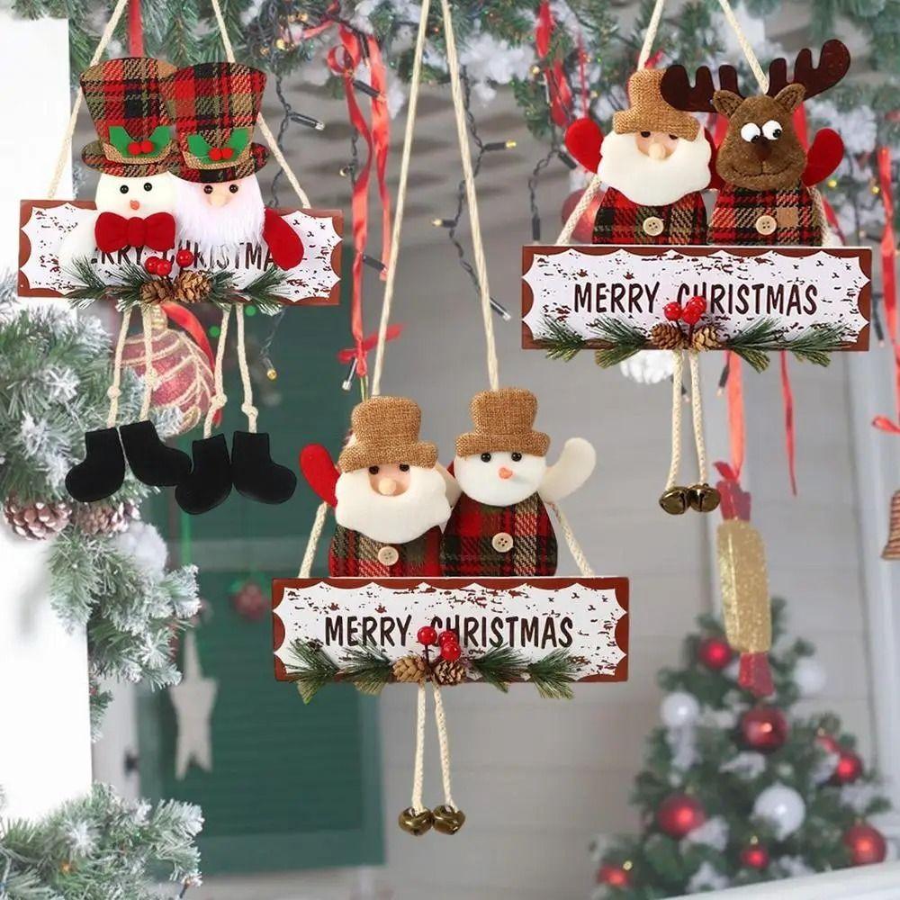 Santa Claus Christmas Pendant Creative Merry Christmas Ornament  Party Decoration