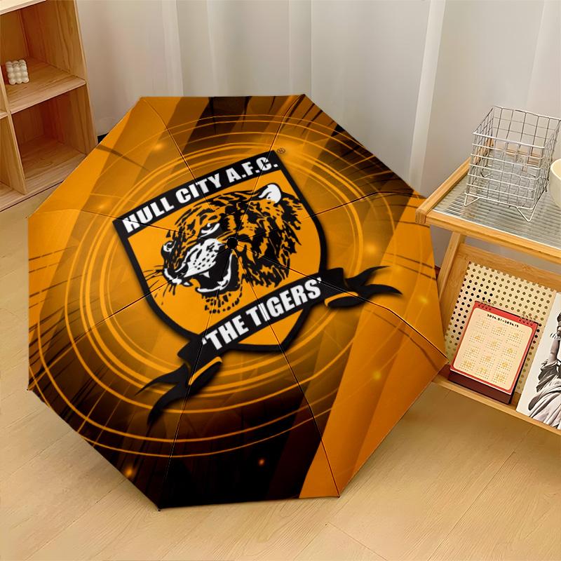 Hull FC Print Auto 8?Ribs Folding Umbrella Wind Resistant Lightweight Automatic Umbrella For Daily Travel