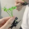20/30/50 Stück Lustiges Bean Sprout Haarspangen Set Frühlingsdesign Rutschfester realistischer Stil Grüne Pflanze Haarnadeln Haarschmuck
