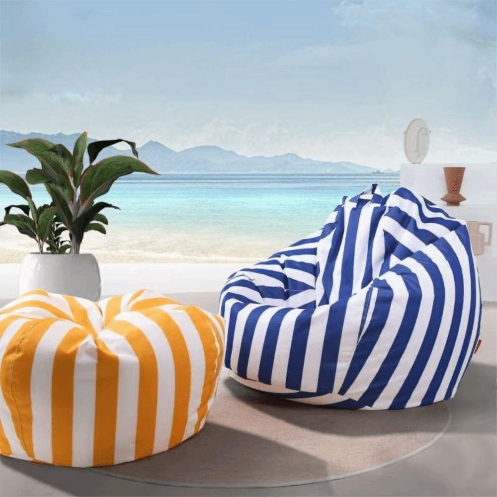 Waterproof Fabric Lazy Lounger Sofa Lightweight Floor Cushion Comfortable Bean Bag Chair Balcony