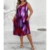 IHUASU Fashion Spring Autumn O-Neck Sleeveless   Casual Dresses