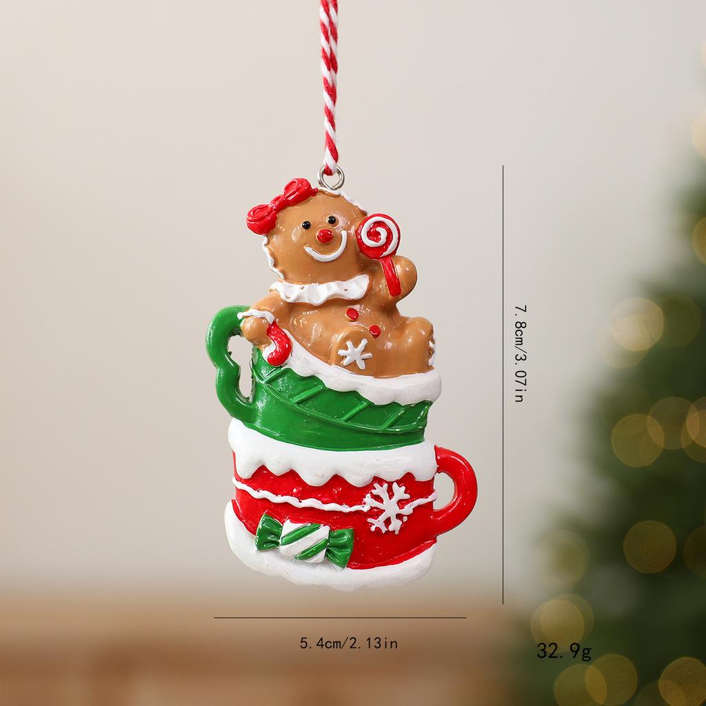 Christmas Decoration Christmas Tree Pendant Resin Santa Foreign Trade Pendant Small Accessories Christmas Snowman Ornaments