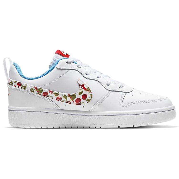 Nike Court Borough Low 2 White Cherry GS CJ2238-100