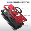 For Samsung Galaxy S25/S24 Magnetic Case TPU+PC Protective Cover with Ring Kickstand