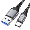Kabel RAVIAD USB typu C [3M/QC3.0 kompatibilní] Kabel typu C 3A Rychlé nabíjení Vysoká rychlost ??Kabel pro přenos dat Heavy Duty Nylon Braid USB-A na USB-C iP