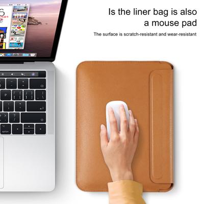 16 Inches Laptop Magnetic Closure Solid Sleeve Slim Color Multi-functional Universal Mousepad Faux