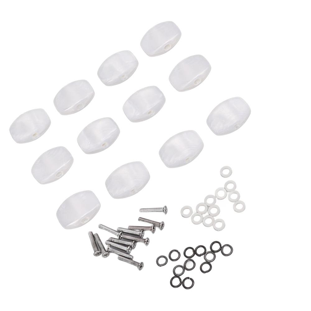 12PCS White Color Guitar Tuning Pegs Screws Washers Included Tuner Knobs For Guitars
