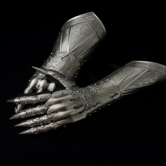 Handmade Spiked Steel Gauntlets Gothic Knight Armor, LARP Cosplay Accessory  40.64 Cm Halloween Gift