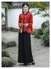 Herbst Retro Chinesischer Froschknopf Bestickte Langarm Tang Anzug Jacke für Damen.